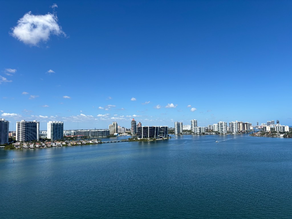 Miami skyline across the bay