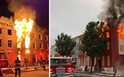 baltimore burning buildings